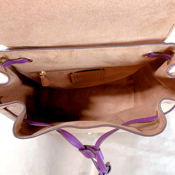 Coach C5788 Kleo Backpack Colorblock Refined Pebble Leather Taupe Multi - Picture 4 of 6